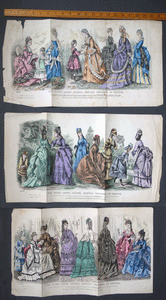 Paris Fashions from The Young Ladies Journal English Fashion plates x 9 Monthly  and Panorama