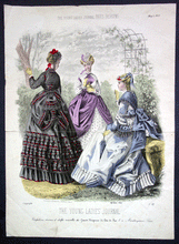 Load image into Gallery viewer, Paris Fashions from The Young Ladies Journal 19C English Fashion plates 7 in total