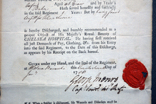 Load image into Gallery viewer, British Military discharge certificate for Richard  Appletree  41st signed George Monro 1788