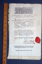 Load image into Gallery viewer, British Military discharge certificate for Richard  Appletree  41st signed George Monro 1788