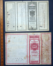 Load image into Gallery viewer, Chicago Indiana  and Boston and Albany railway share certificates