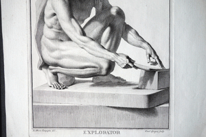 Explorator 18C engraving by Gregori from a  drawing by Giovanni Campiglia