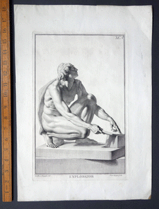 Explorator 18C engraving by Gregori from a  drawing by Giovanni Campiglia