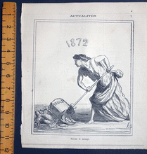 Load image into Gallery viewer, Daumier lithograph Doing the Housework ‘Actualites’