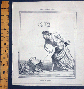 Daumier lithograph Doing the Housework ‘Actualites’