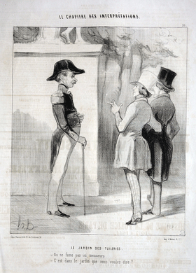Daumier lithograph the Tuileries Gardens