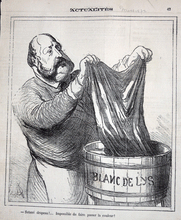 Load image into Gallery viewer, Daumier lithograph Damned flag! (Henri comte de Chambord) from ‘Actualites’