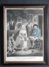 Load image into Gallery viewer, The Woodman Returned to His Cot 18C Mezzotint engraving Droll