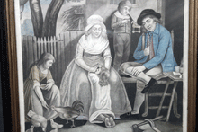 Load image into Gallery viewer, The Woodman Returned to His Cot 18C Mezzotint engraving Droll